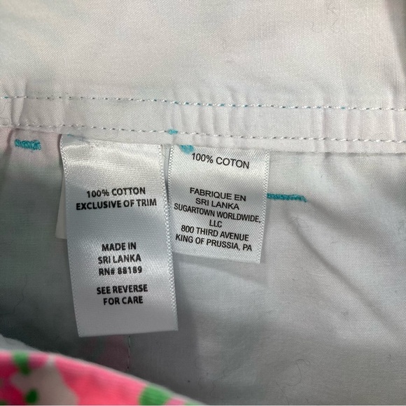 Lilly Pulitzer The Callahan Short Floral Green Pink Women's Sz 00 - Picture 10 of 14